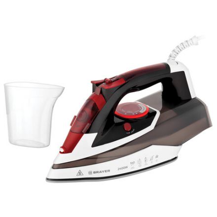 Утюг BRAYER BR4005, 2400 Вт, керамическое покрытие, самоочистка, антикапля, антинакипь, автоотключение, коричневый Утюг BRAYER BR4005, 2400 Вт, керамическое покрытие, самоочистка, антикапля, антинакипь, автоотключение, коричневый