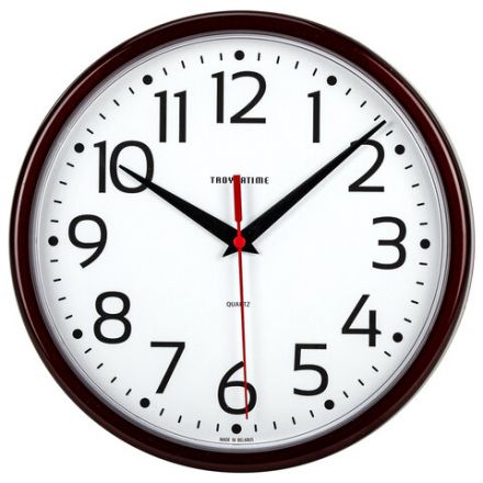 Часы настенные TROYKATIME (TROYKA) 91931912, круг, белые, коричневая рамка, 23х23х4 см Часы настенные TROYKATIME (TROYKA) 91931912, круг, белые, коричневая рамка, 23х23х4 см