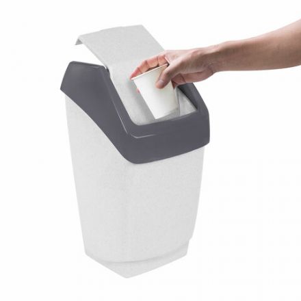 Ведро мусорное с КРЫШКОЙ (качающейся) 25 литров,"ХАПС", 55х30х28 см, серое, IDEA, М 2472 Ведро мусорное с КРЫШКОЙ (качающейся) 25 литров,"ХАПС", 55х30х28 см, серое, IDEA, М 2472