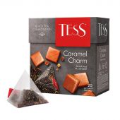 Чай Tess Caramel charm черный с добавками, 1,8гх20пир 0883-12