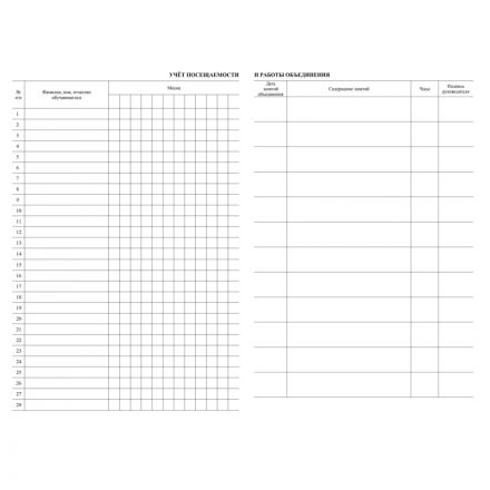 Журнал учета работы объединения в системе доп.образ.детей А4,96с,КЖ-1276/1 Журнал учета работы объединения в системе доп.образ.детей А4,96с,КЖ-1276/1
