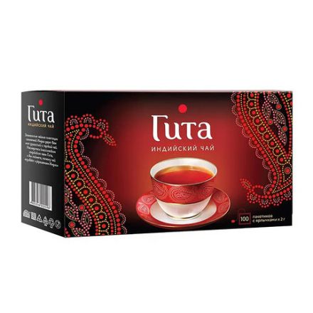 Чай ПРИНЦЕССА ГИТА "Индийский" черный, 100 пакетиков по 2 г, 0249-16-1