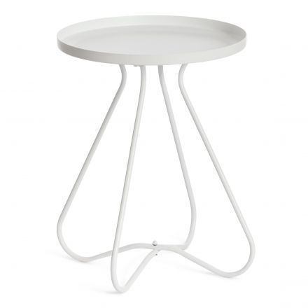 Столик журнальный GLAND металл, 40*40*45см, белый Столик журнальный GLAND металл, 40*40*45см, белый