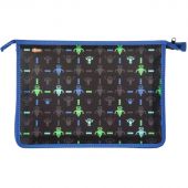 Папка для тетрадей №1School Robot черный А4 на молнии,пластик,ПТ-813 Папка для тетрадей №1School Robot черный А4 на молнии,пластик,ПТ-813