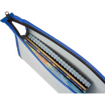 Папка для тетрадей №1School Robot черный А4 на молнии,пластик,ПТ-813