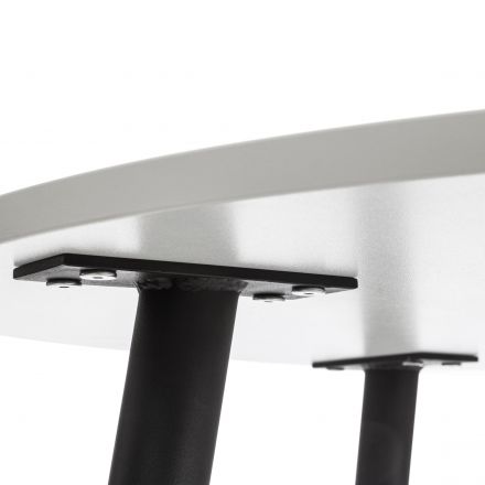 Стол URANUS ЛДСП/металл, 90x90x75,5 см, Белый/Черный