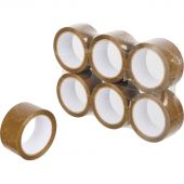 Клейкая лента упаковочная 48мм х 66м 40мкр коричневая 6 шт/уп СПб Клейкая лента упаковочная 48мм х 66м 40мкр коричневая 6 шт/уп СПб