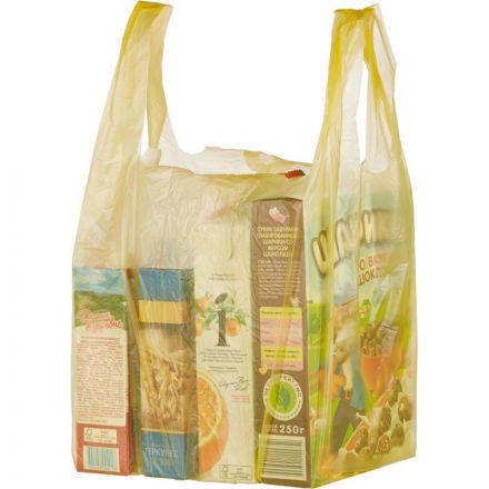 Пакет-майка ПНД 30+14x57 см, 18 мкм, 200 шт/уп, желтый Пакет-майка ПНД 30+14x57 см, 18 мкм, 200 шт/уп, желтый