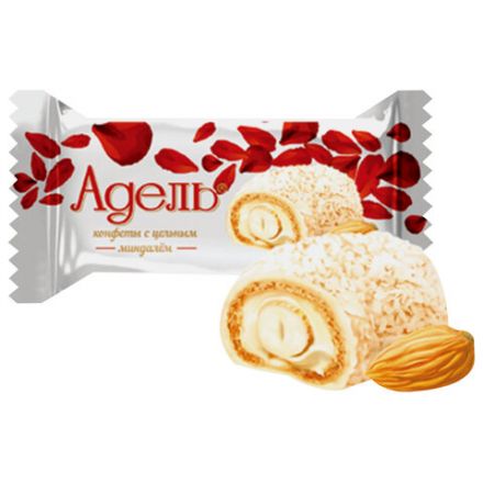 Конфеты АККОНД "Адель" с цельным миндалём, в кокосовой стружке, 500 г, 202171128360002 Конфеты АККОНД "Адель" с цельным миндалём, в кокосовой стружке, 500 г, 202171128360002