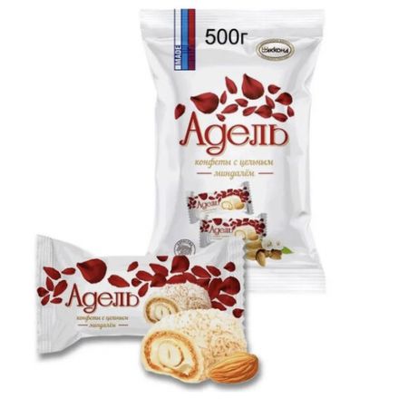 Конфеты АККОНД "Адель" с цельным миндалём, в кокосовой стружке, 500 г, 202171128360002 Конфеты АККОНД "Адель" с цельным миндалём, в кокосовой стружке, 500 г, 202171128360002