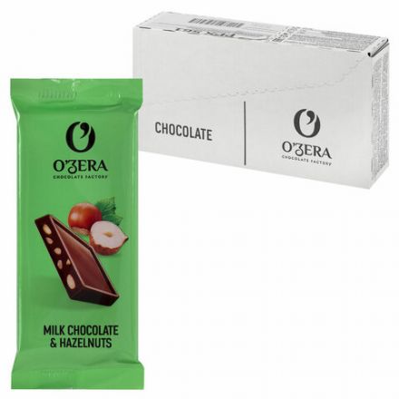 Шоколад порционный O'ZERA "Milk & Hazelnuts" молочный с фундуком, 720 г (30 шт. по 24 г), РРХ561 Шоколад порционный O'ZERA "Milk & Hazelnuts" молочный с фундуком, 720 г (30 шт. по 24 г), РРХ561
