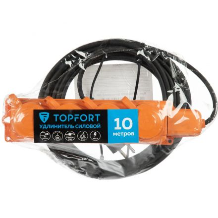 Удлинитель бублик КГ 3x1,5кв.мм. 10м 10А 4 гнезда с/з, с/загл.,IP44,10А-16А
