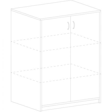 Шкаф SL Imago   средний закр. СТ-2.3 белый (крем) (СТ-2,Д-2Пр,Д-2Л)