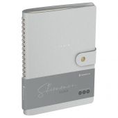 Записная книжка А5 96л. ЛАЙТ, кожзам, скрытый гребень, Greenwich Line "Shimmer. Silver", блок в линию