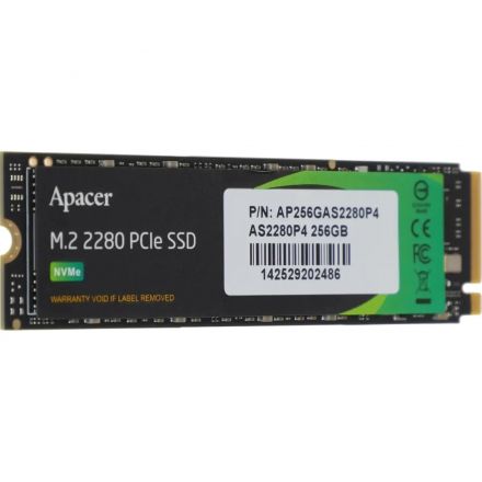 SSD накопитель Apacer AS2280P4 256Gb M.2 2280 PCIe Gen3x4(AP256GAS2280P4-1)