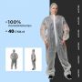 Комбинезон одноразовый Каспер Комус белый 40 г/кв.м (р.5XL), 10шт/уп Комбинезон одноразовый Каспер Комус белый 40 г/кв.м (р.5XL), 10шт/уп