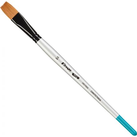 Кисть художественная Комус Арт синтетика мягкая, плоск.,№14, короткая ручка Кисть художественная Комус Арт синтетика мягкая, плоск.,№14, короткая ручка