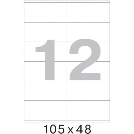 Этикетки самоклеящиеся Promega label (Комус) 105х48 мм 12 штук на листе белые (100 листов в упаковке)