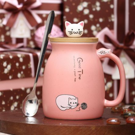 Кружка Котик с клубком №2  роз Эврика арт.99289