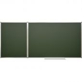 Доска магнитно-меловая Attache 2-х секционная без разлиновки