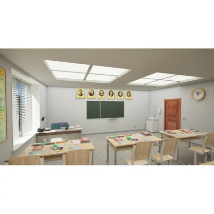 Доска магнитно-меловая Attache 2-х секционная без разлиновки