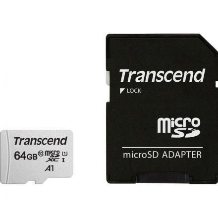 Карта памяти Transcend 300S microSDXC 64Gb UHS-I Cl10 +ад, TS64GUSD300S-A