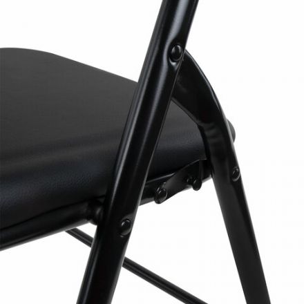 Стулья складные BRABIX "Golf CF-007", КОМПЛЕКТ 2 шт., черный каркас, кожзам черный, 533029 Стулья складные BRABIX "Golf CF-007", КОМПЛЕКТ 2 шт., черный каркас, кожзам черный, 533029
