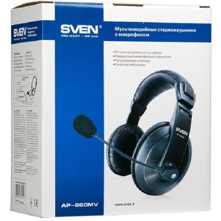 Гарнитура SVEN AP-860MV, черная Гарнитура SVEN AP-860MV, черная