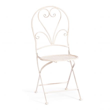 Стул Love Chair (PL08-11140) стальной сплав, античный белый, 40х47,5х94 см