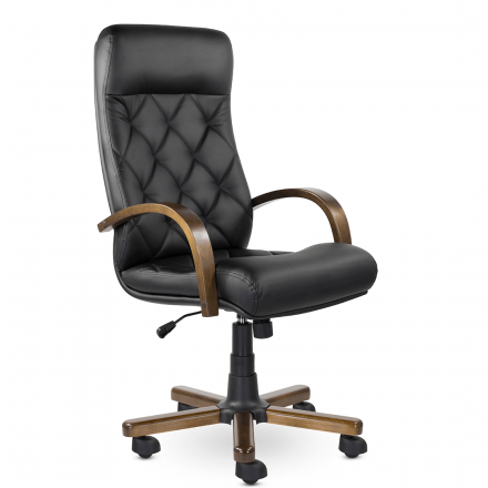 Кресло К-10 Верона В дерево D8 (темный орех) К01 (черный) Кресло К-10 Верона В дерево D8 (темный орех) К01 (черный)