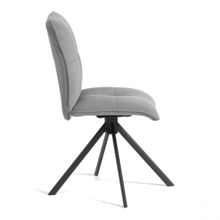 Стул обеденный Sweet поворотный механизм 360, велюр, серый, 29