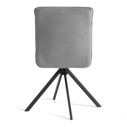 Стул обеденный Sweet поворотный механизм 360, велюр, серый, 29