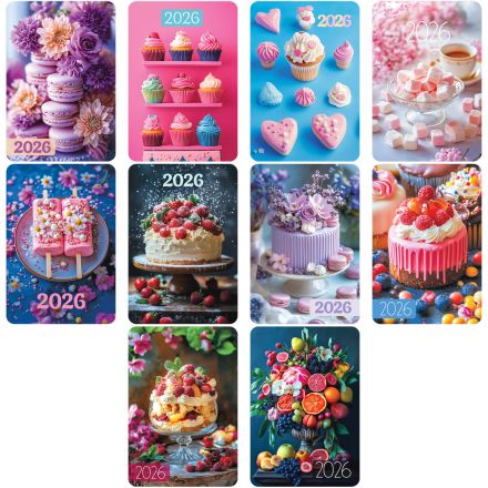 Календарь карманный, 65*95 мм BG "Сладости", глянцевая ламинация, ассорти, 2026г.