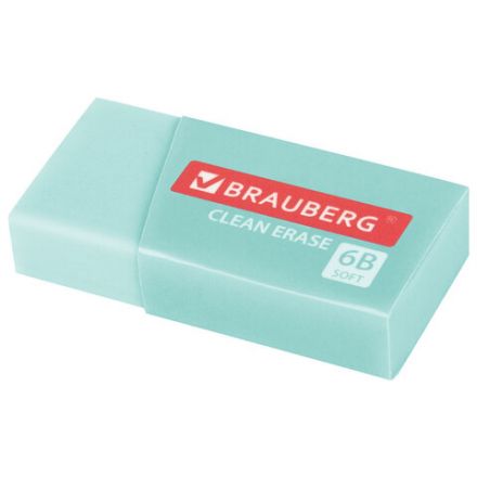 Ластик BRAUBERG "PASTEL MATTE", 50х24х10 мм, прямоугольный, картонный держатель, экологичный ПВХ, ассорти, 272729 Ластик BRAUBERG "PASTEL MATTE", 50х24х10 мм, прямоугольный, картонный держатель, экологичный ПВХ, ассорти, 272729