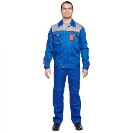 Костюм рабочий летний муж л10-КБР вас/сер/оранж (р.64-66) 170-176 (серия л)