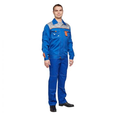 Костюм рабочий летний муж л10-КБР вас/сер/оранж (р.64-66) 170-176 (серия л)