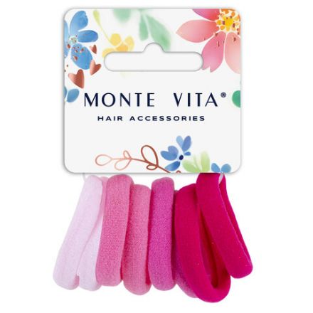 Резинки для волос НАБОР 8 шт., мягкие, средние, оттенки розового, MONTE VITA (МОНТЕ ВИТА), 457048 Резинки для волос НАБОР 8 шт., мягкие, средние, оттенки розового, MONTE VITA (МОНТЕ ВИТА), 457048