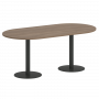 Home Office Стол овальный VR.SP-5-180.1 Дуб аризона/Антрацит металл 1800*900*753