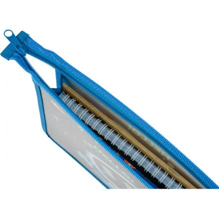 Папка для тетрадей №1School Robot Hello синий,А5, молния, пластик, ПТ-735 Папка для тетрадей №1School Robot Hello синий,А5, молния, пластик, ПТ-735