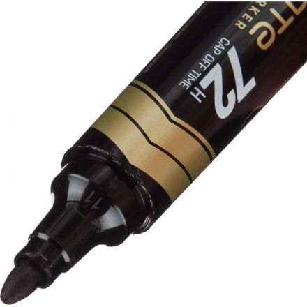 Маркер перманентный двусторонний Deli Mate 1,5/2-6 мм черный EU72-BK Маркер перманентный двусторонний Deli Mate 1,5/2-6 мм черный EU72-BK