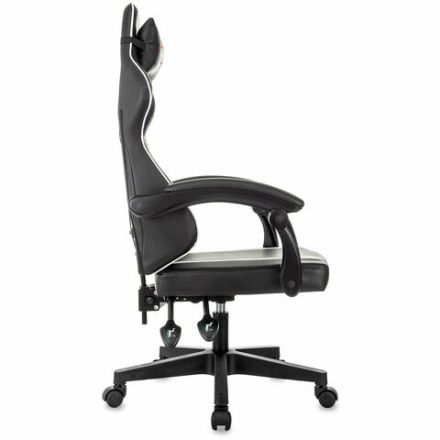 Кресло компьютерное BRABIX "Shooter GM-123", 2 подушки, экокожа, черное/белое, 533191 Кресло компьютерное BRABIX "Shooter GM-123", 2 подушки, экокожа, черное/белое, 533191