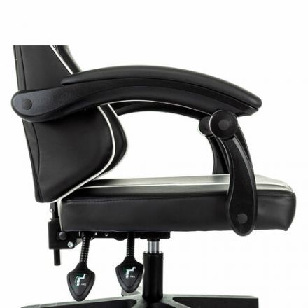 Кресло компьютерное BRABIX "Shooter GM-123", 2 подушки, экокожа, черное/белое, 533191 Кресло компьютерное BRABIX "Shooter GM-123", 2 подушки, экокожа, черное/белое, 533191