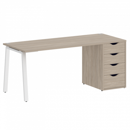 Home Office Стол письменный VR.SP-3-178.4.A Дуб аттик/Белый металл 1780*720*750