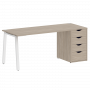 Home Office Стол письменный VR.SP-3-178.4.A Дуб аттик/Белый металл 1780*720*750