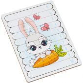 Деревянный пазл - палочки ТРИ СОВЫ "Зайка", 10 деталей на подложке, фанера, ХДФ Деревянный пазл - палочки ТРИ СОВЫ "Зайка", 10 деталей на подложке, фанера, ХДФ