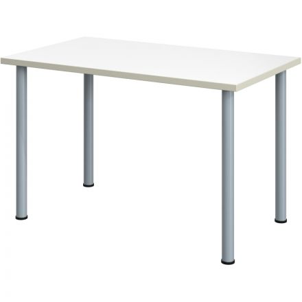 Стол обеденный Комус МДС 120х70 белый пл/серый Стол обеденный Комус МДС 120х70 белый пл/серый