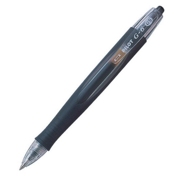 Ручка гелевая автомат. PILOT BL-G6-5 резин.манжет черная 0,3мм Япония