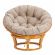 Кресло Папасан/Papasan (23/01 W) /с подушкой и ремешками/ 115х101х104см, коньячный, подушка рогожка, меланж Кресло Папасан/Papasan (23/01 W) /с подушкой и ремешками/ 115х101х104см, коньячный, подушка рогожка, меланж