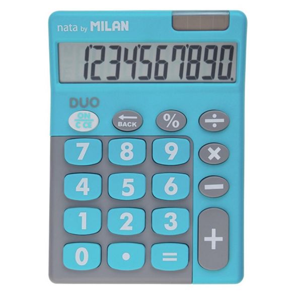 Калькулятор настольный КОМПАКТНЫЙ Milan 10раз. чехол дв.пит гол 150610TDBBL