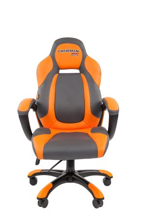 Офисное кресло Chairman game 20 Россия экопремиум серый/оранжевый Офисное кресло Chairman game 20 Россия экопремиум серый/оранжевый